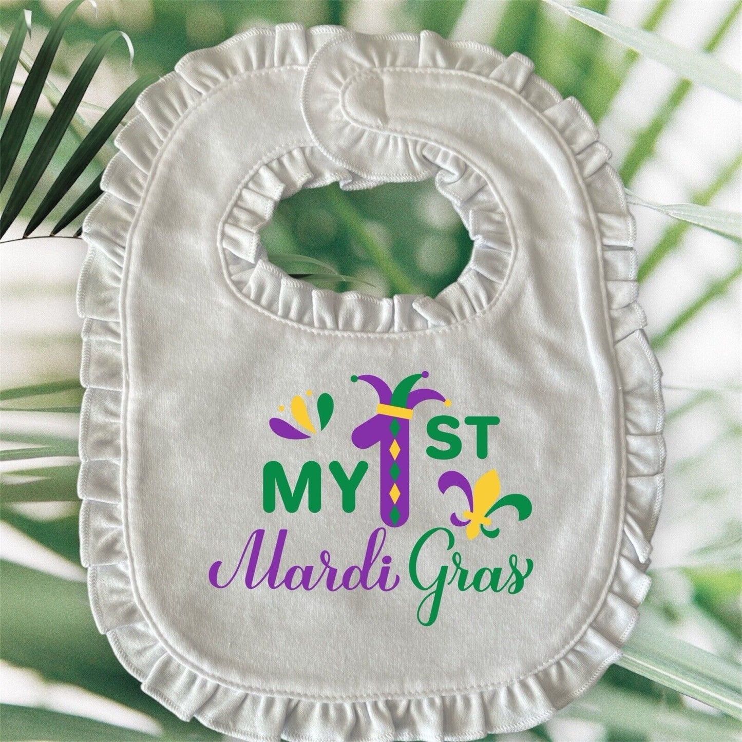 My 1st Mardi Gras |  Baby Bib | Size 0-3months