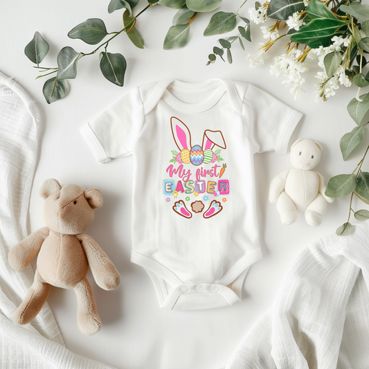 My First Easter Colorful Bunny | bodysuit | Baby Gift | Baby Shower