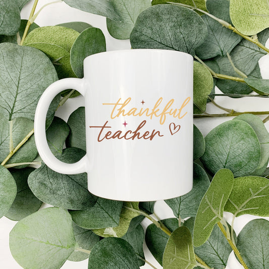 Thankful Teacher 15oz Coffee Cup