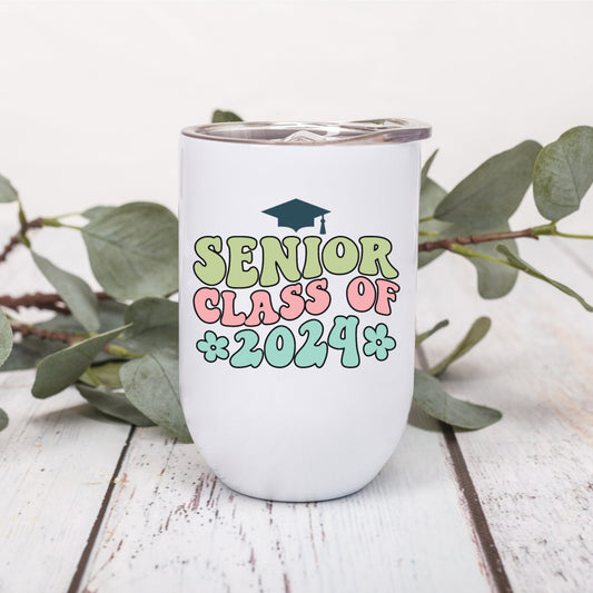 Senior Class 2024 | Wine Tumbler | White