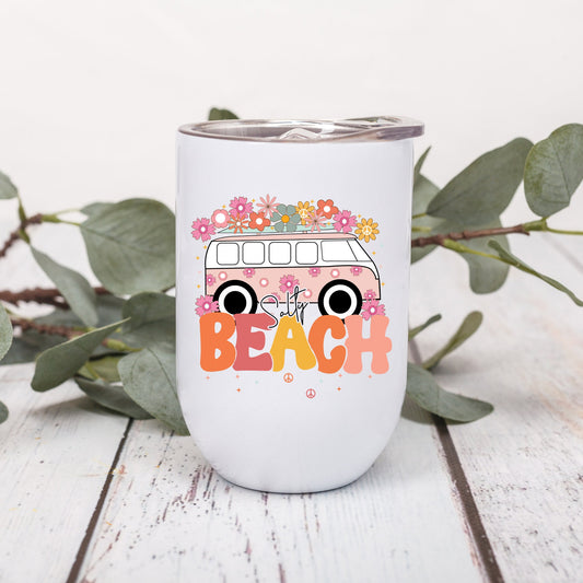 Beach | VW Bug Van | 12oz Wine Tumbler