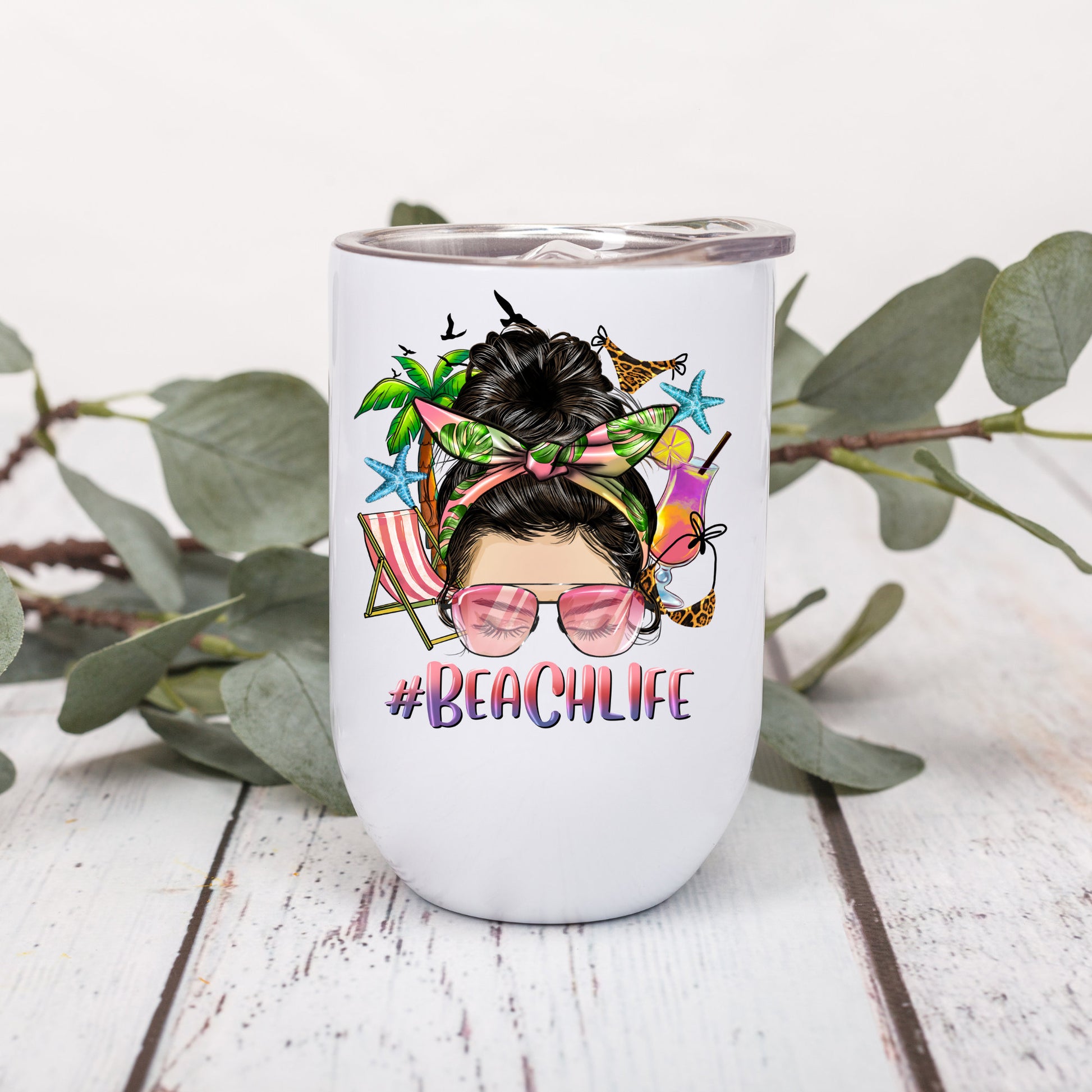 Beach Life | 12oz Wine Tumbler