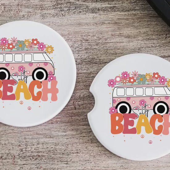 Salty Vibes | Car Coaster | Set of 2