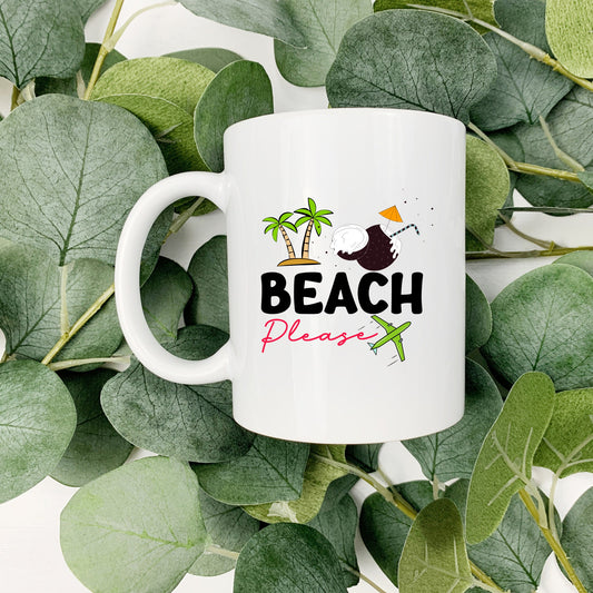 Beach Please Coffee Cup