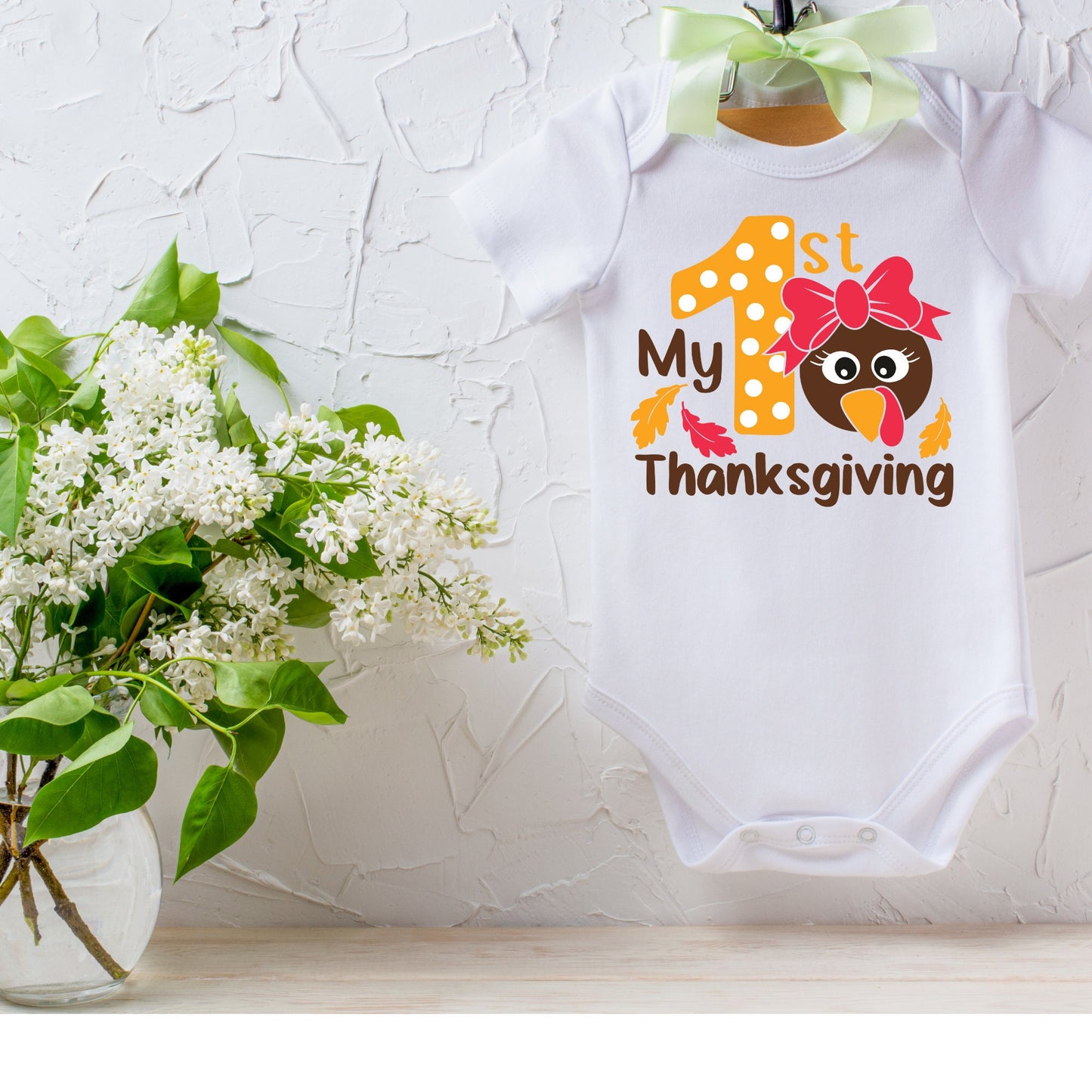 My First Thanksgiving Girl Turkey | bodysuit | Baby Gift | Baby Shower